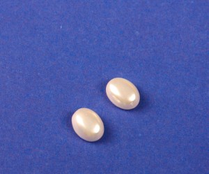Perle de Mallorca cabochon oval, 6X8 mm, 1 buc
