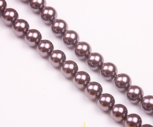 Perle de Mallorca mov, 8 mm, 10 buc, gaura 0.8 mm
