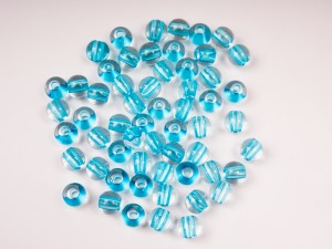 Margele acril miez Bleu , 6 mm, gaura 2 mm, 50 buc